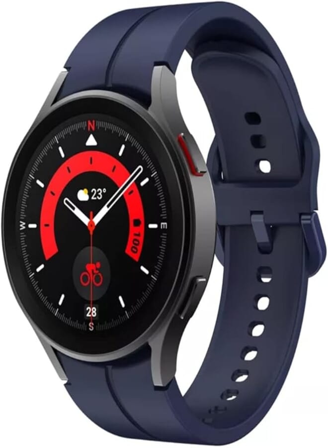 Dado Silicone Replacement Band Compatible with Samsung Galaxy Watch 5 Pro 45mm | Watch 5 44mm 40mm | Galaxy Watch 4, Special strap No Gap design- Midnight Blue